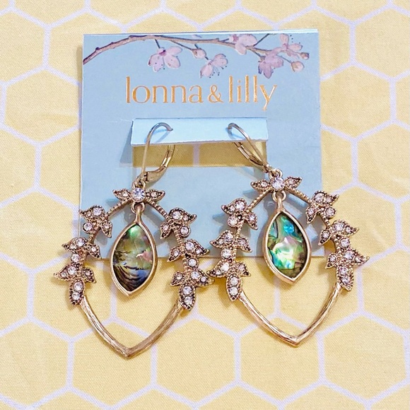 🏰🎠NWT Lonna & Lilly Iridescent Stone & Rhinestone Teardrop Earrings🎠🏰 - Picture 6 of 6